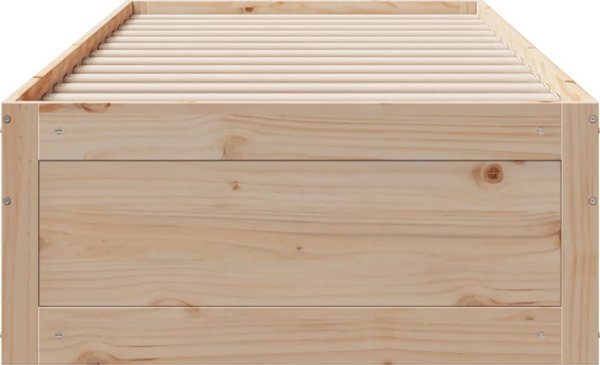 vidaXL Σκελετός λάτζας με συρτάρια 75x190 εκ. από πεύκο χωρίς στρώμα