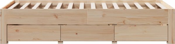 vidaXL Σκελετός λάτζας με συρτάρια 75x190 εκ. από πεύκο χωρίς στρώμα
