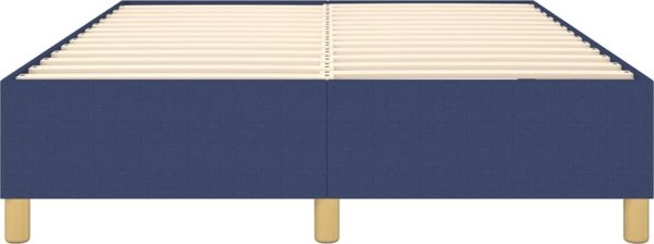 vidaXL Κρεβάτι continental μπλε, με υφασμάτινη επένδυση, 140x190 cm