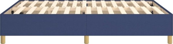 vidaXL Κρεβάτι continental μπλε, με υφασμάτινη επένδυση, 140x190 cm