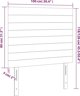 vidaXL Κεφαλάρια για κρεβάτι, 2 τεμάχια, μαύρο, 100x5x78/88 cm, βελούδο