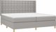 vidaXL Κρεβάτι Continental με Στρώμα, Ανοιχτό Γκρι, 200x200 cm, Ύφασμα