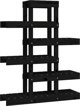 vidaXL vidaXL Kwietnik, czarny, 85x25x109,5 cm, lite drewno sosnowe