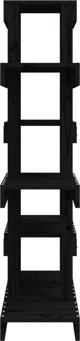 vidaXL vidaXL Kwietnik, czarny, 85x25x109,5 cm, lite drewno sosnowe