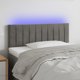 vidaXL Κεφαλάρι Κρεβατιού με LED, Ανοιχτό Γκρι, 90x5x78/88 εκ, Βελούδο