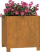 vidaXL Donice na nozkach 2 szt szare 42x40x43 cm stal kortenowska