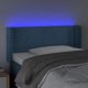 vidaXL Zaglowek do lozka z LED, gkri mavro, 103x16x78/88 cm, aksamit
