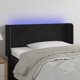 vidaXL Κεφαλάρι κρεβατιού με LED, μαύρο, 83x16x78/88 εκ, βελούδο