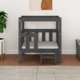 vidaXL vidaXL Legowisko dla psa, szare, 65,5x43x70 cm, lite drewno sosnowe