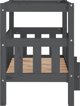 vidaXL vidaXL Legowisko dla psa, szare, 65,5x43x70 cm, lite drewno sosnowe