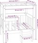 vidaXL vidaXL Legowisko dla psa, szare, 65,5x43x70 cm, lite drewno sosnowe