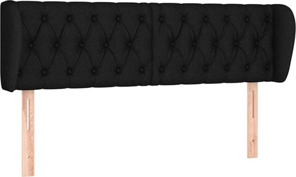 vidaXL Κεφαλάρι ακρωτήριο, μαύρο, 163x23x78/88 εκ., υφασμάτινο