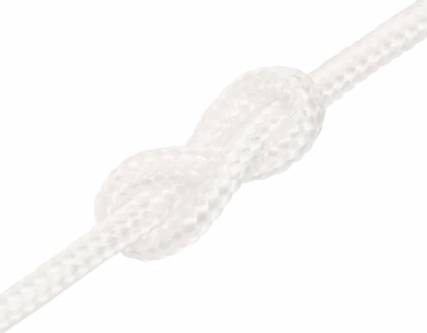 vidaXL Linka zeglarska, biaa jednolita, 4 mm, 25 m, polipropylen