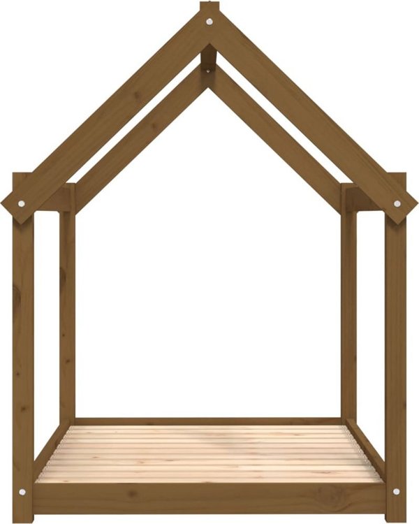 vidaXL Κρεβάτι Σκύλου, Μέλι Καφέ, 111x80x100 εκ., Ανοιχτόπευκο Ξύλο