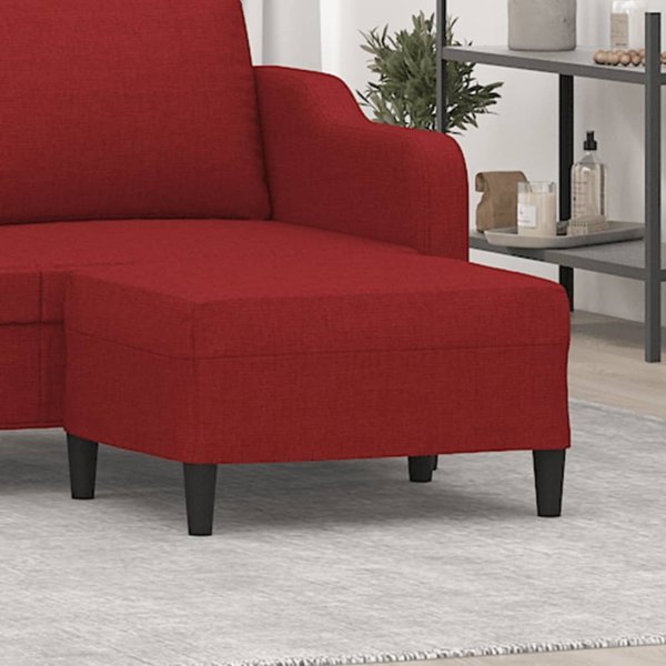 vidaXL Podnozek czerwien winna 70x55x41 cm tapicerowany tkanina