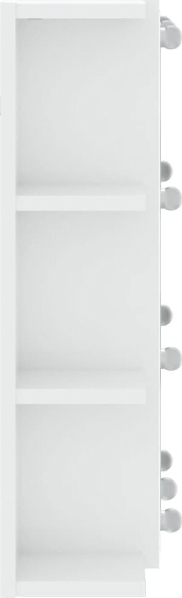 vidaXL Ντουλάπι με καθρέφτη και LED, λευκό γυαλιστερό, 70x16,5x60 cm