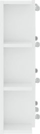 vidaXL Ντουλάπι με καθρέφτη και LED, λευκό γυαλιστερό, 70x16,5x60 cm