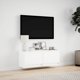 vidaXL Λευκή Επιτοίχια Ντουλάπα TV με LED, 100x31x35 cm