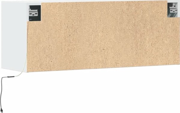 vidaXL Λευκή Επιτοίχια Ντουλάπα TV με LED, 100x31x35 cm