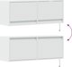 vidaXL Λευκή Επιτοίχια Ντουλάπα TV με LED, 100x31x35 cm