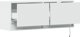 vidaXL Λευκή Επιτοίχια Ντουλάπα TV με LED, 100x31x35 cm