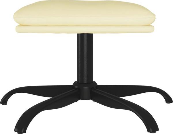 vidaXL Podnozek, κρεμ, 60x60x39 εκ, συνθετικό δέρμα