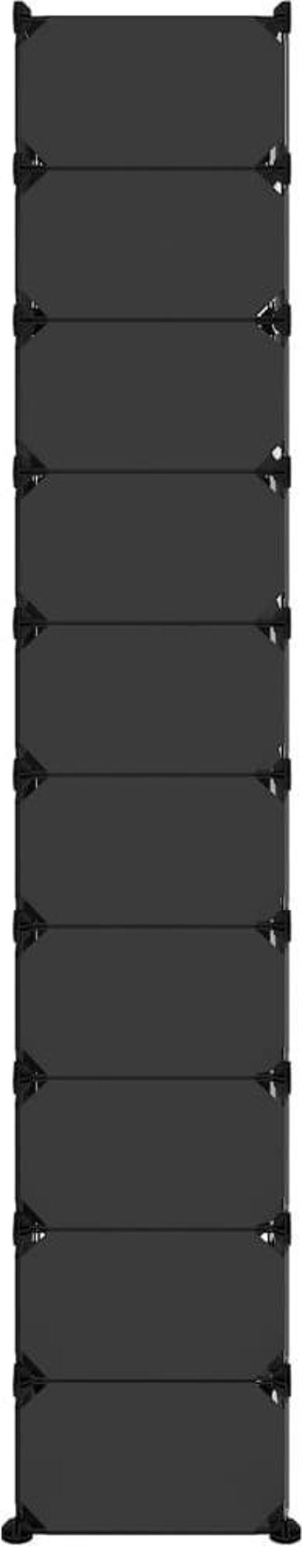 vidaXL vidaXL Stojak na buty, czarny, 44x32x174 cm, PP