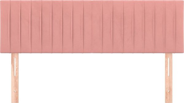 vidaXL Κεφαλαριά για κρεβάτι 2 τεμ. ροζ 72x5x78/88 cm βελούδινα