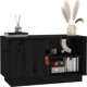 vidaXL vidaXL Szafka pod TV, czarna, 70x34x40 cm, lite drewno sosnowe