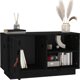vidaXL vidaXL Szafka pod TV, czarna, 70x34x40 cm, lite drewno sosnowe