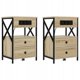 vidaXL Σετ 2 Κομοδίνα με Συρτάρι Sonoma Oak 40x31x60 cm