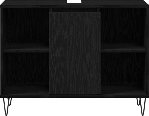 vidaXL Τουαλέτα Κρεβατοκάμαρας από MDF, Χρώμα Μαύρη Δρυς, Μεσαίο Μέγεθος