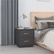 vidaXL Szafki nocne, 2 szt., szare, 40x34x45 cm, lite drewno sosnowe