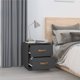 vidaXL Szafki nocne, 2 szt., szare, 40x34x45 cm, lite drewno sosnowe