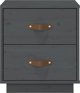 vidaXL Szafki nocne, 2 szt., szare, 40x34x45 cm, lite drewno sosnowe