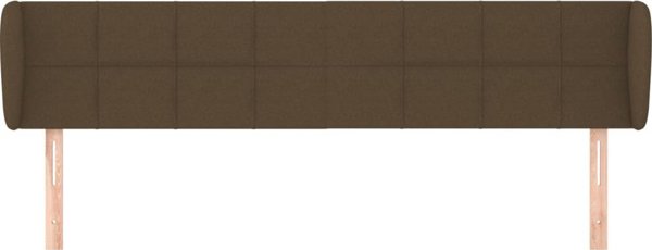 vidaXL Zaglowek uszak, ciemnobrazowy, 203x23x78/88 cm, tkanina