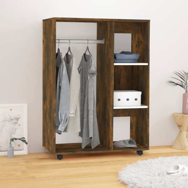 vidaXL Ντουλάπα από καπνιστό δρυ, 80x40x110 cm, ξύλο σύνθετο