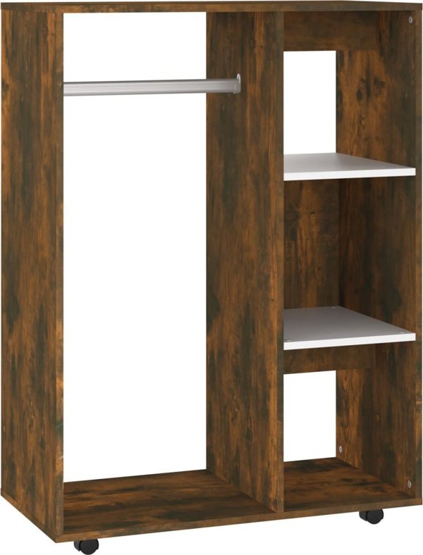 vidaXL Ντουλάπα από καπνιστό δρυ, 80x40x110 cm, ξύλο σύνθετο