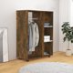 vidaXL Ντουλάπα από καπνιστό δρυ, 80x40x110 cm, ξύλο σύνθετο