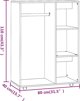 vidaXL Ντουλάπα από καπνιστό δρυ, 80x40x110 cm, ξύλο σύνθετο