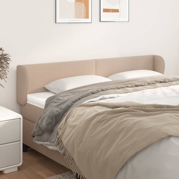 vidaXL Zaglowek uszak, cappuccino, 183x23x78/88 cm, texniki dermatinos