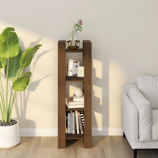 vidaXL Rack/diakosmitiki diaxorisi, miodi mpraun, 41x35x125 ek., sosnovy