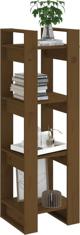 vidaXL Rack/diakosmitiki diaxorisi, miodi mpraun, 41x35x125 ek., sosnovy