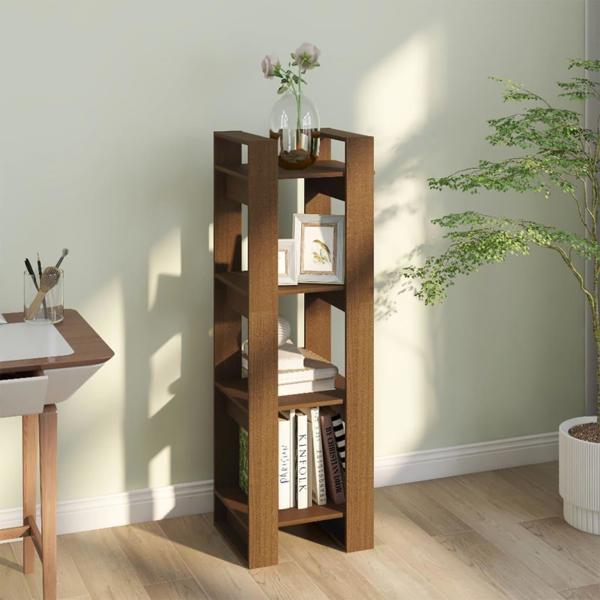 vidaXL Rack/diakosmitiki diaxorisi, miodi mpraun, 41x35x125 ek., sosnovy