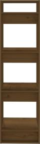vidaXL Rack/diakosmitiki diaxorisi, miodi mpraun, 41x35x125 ek., sosnovy