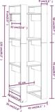 vidaXL Rack/diakosmitiki diaxorisi, miodi mpraun, 41x35x125 ek., sosnovy