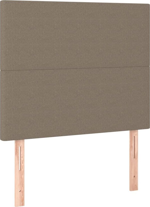 vidaXL Κρεβάτι Κοντινεντάλ 100x200 cm Ταουπέ Υφασμάτινο με Στρώμα