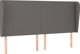 vidaXL Προσκέφαλο uszak, γκρι, 163x23x118/128 cm, δερματίνη