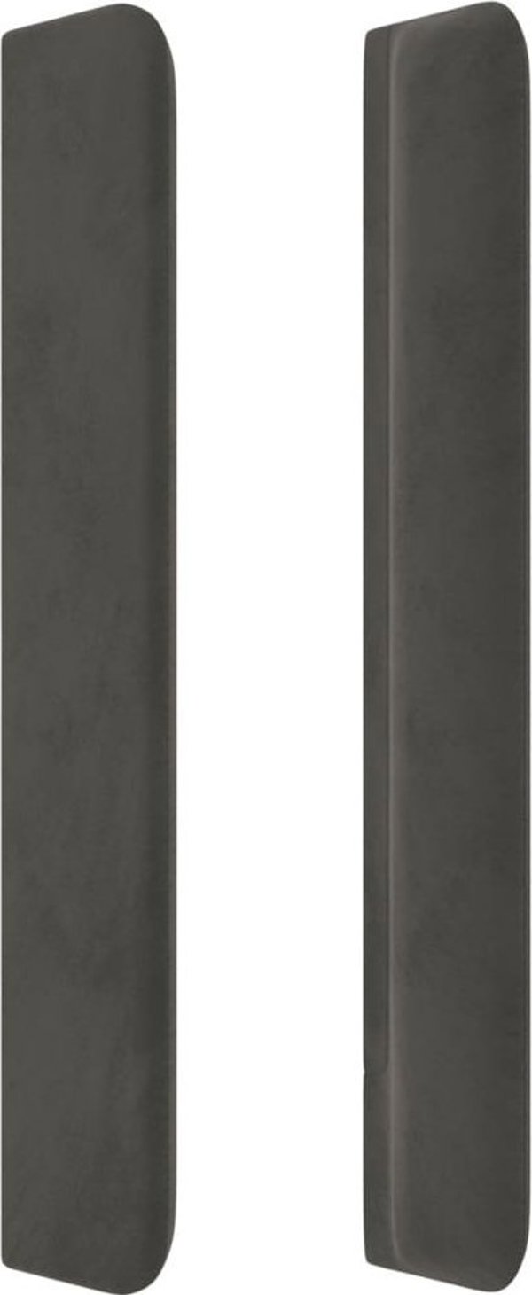 vidaXL Κεφαλάρι κρεβατιού με LED, σκούρο γκρι, 83x16x118/128 cm, ατλαζέ ύφασμα