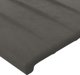 vidaXL Κεφαλάρι κρεβατιού με LED, σκούρο γκρι, 83x16x118/128 cm, ατλαζέ ύφασμα